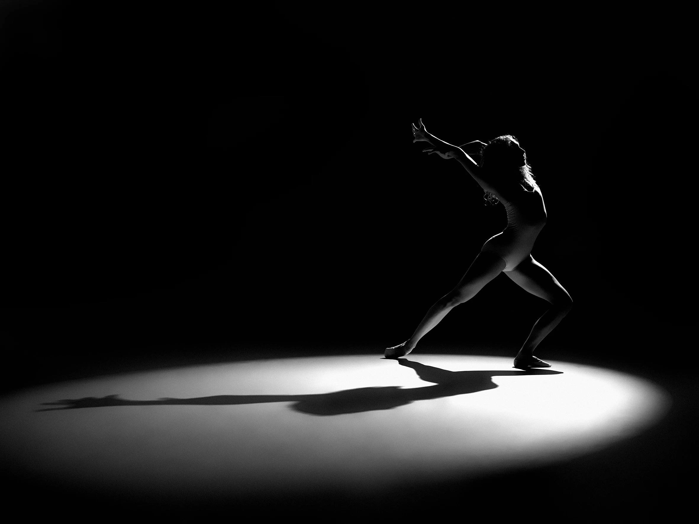 female ballett dancer in monochrome